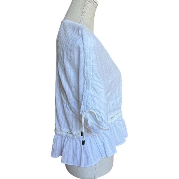 Moon River Ruched Sleeve Top - Picture 3 of 8